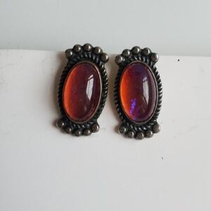 1940s Dragon's Breath Sterling Earrings